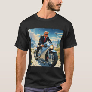 Camiseta cool Trump Motorcycle Alien Planet Spaceship MAGA