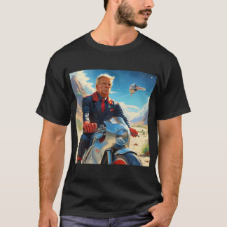 Camiseta cool Trump Motorcycle Alien Planet Spaceship MAGA