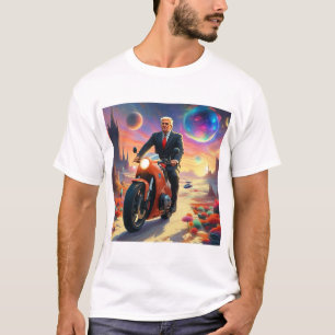 Camiseta cool Trump Motorcycle Alien Planet Spaceship MAGA
