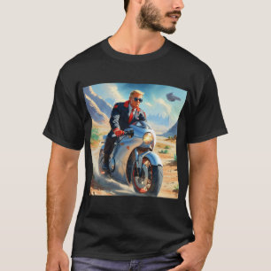 Camiseta cool Trump Motorcycle Alien Planet Spaceship MAGA