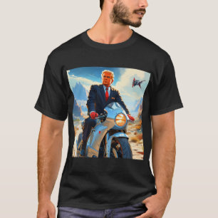 Camiseta cool Trump Motorcycle Alien Planet Spaceship MAGA