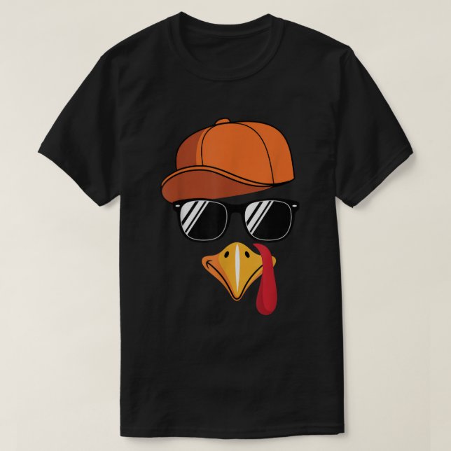 Camiseta Cool Turkey Face Funny Thanksgiving Disguise Tee (Diseño del anverso)