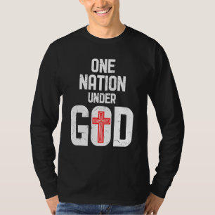 Camiseta Cool Una Nación Bajo Dios Religión Cruz Roja Activ