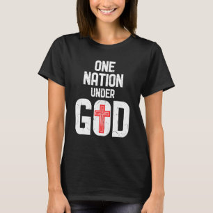 Camiseta Cool Una Nación Bajo Dios Religión Cruz Roja Activ