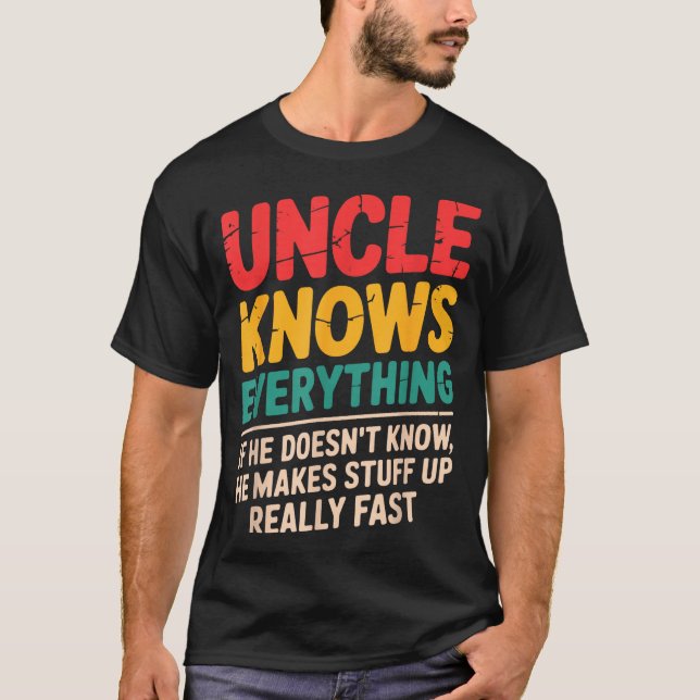 Camiseta Cool Uncle Design For Uncle Men From Nephew Niece  (Anverso)
