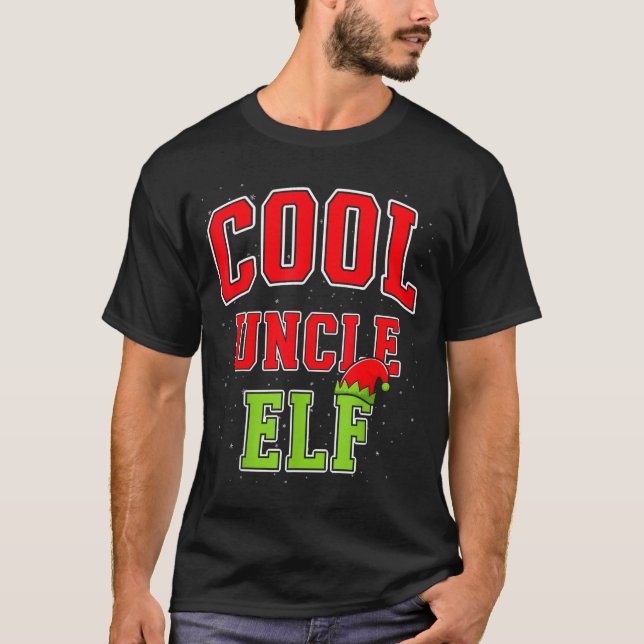 Camiseta Cool Uncle Elf Christmas Family Matching Group Xma (Anverso)