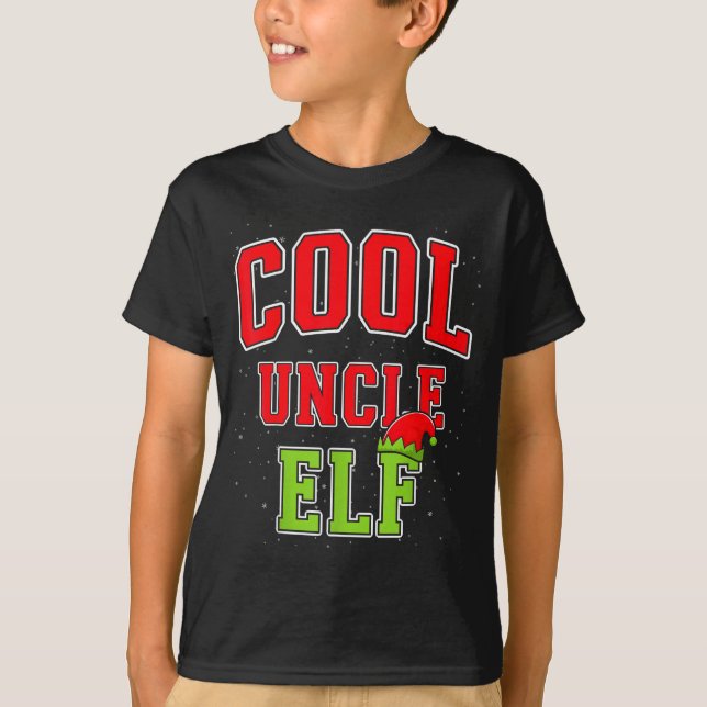 Camiseta Cool Uncle Elf Christmas Family Matching Group Xma (Anverso)