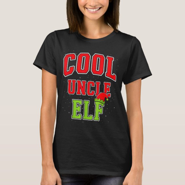 Camiseta Cool Uncle Elf Christmas Family Matching Group Xma (Anverso)