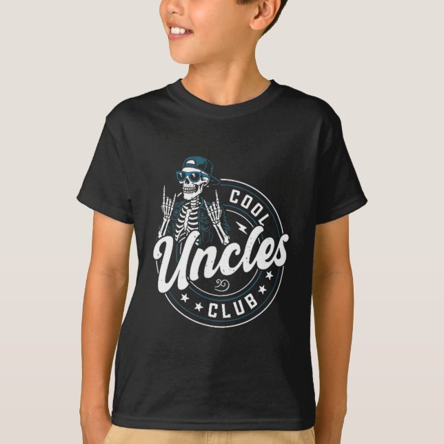 Camiseta Cool Uncles Club Shirt Funny Skeleton Uncle Men  (Anverso)