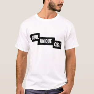Camiseta Cool Unique Chill - Tipografía minimalista y audaz