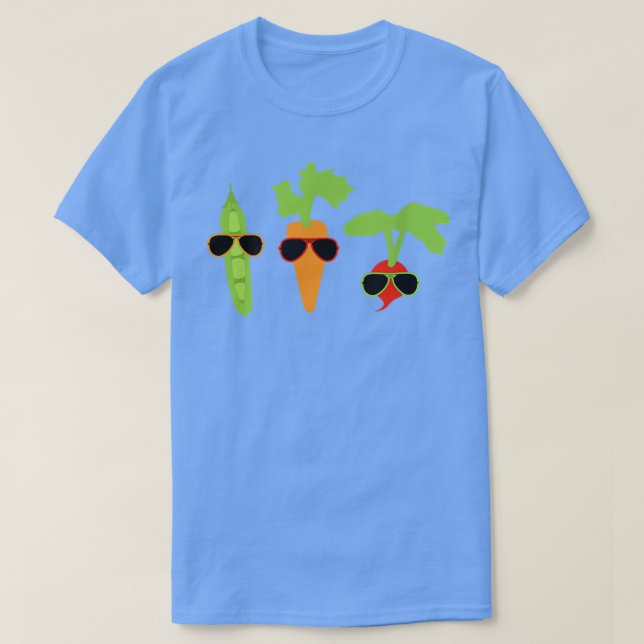 Camiseta Cool Veggies Sunglasses Gardening Vegetables Gift  (Diseño del anverso)
