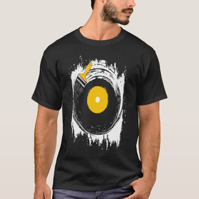 Camiseta cool vinyl record  graphic  vinyl record music (Anverso)