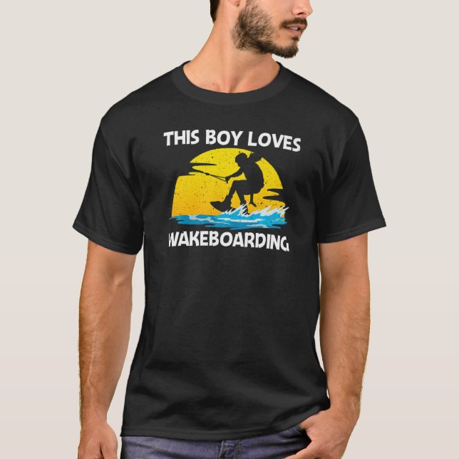 Camiseta Cool Wakeboarding For Boys Men Wakeboard Wakeboard (Anverso)