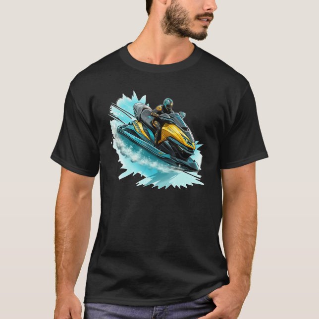 Camiseta Cool Watersport with Jet Ski Motorist (Anverso)
