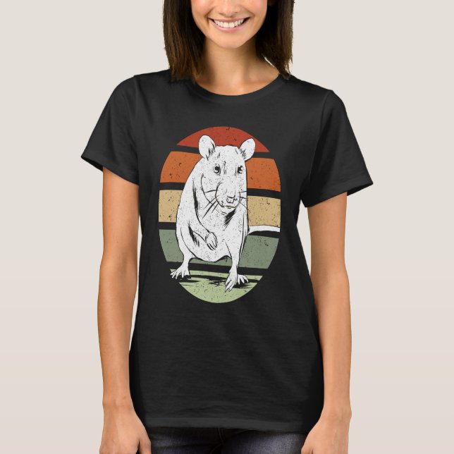 Camiseta Cool white rat  for rodents and rat friends (Anverso)