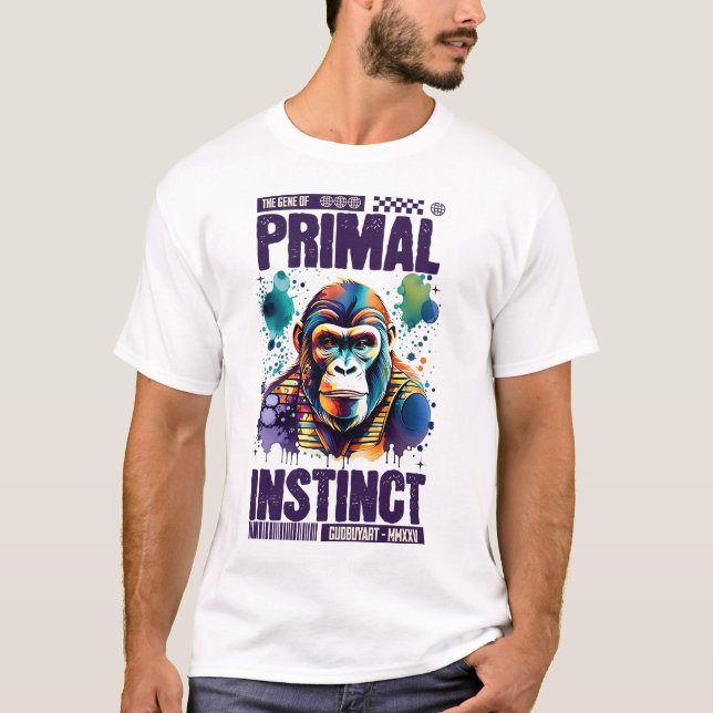 Camiseta Cool Wild Chimp Artwork Unique Elegant Design (Anverso)