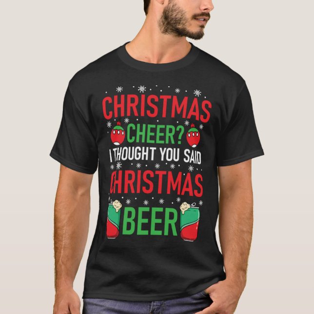 Camiseta Cool Winter Holiday  Beer Drinking  Christmas Humo (Anverso)