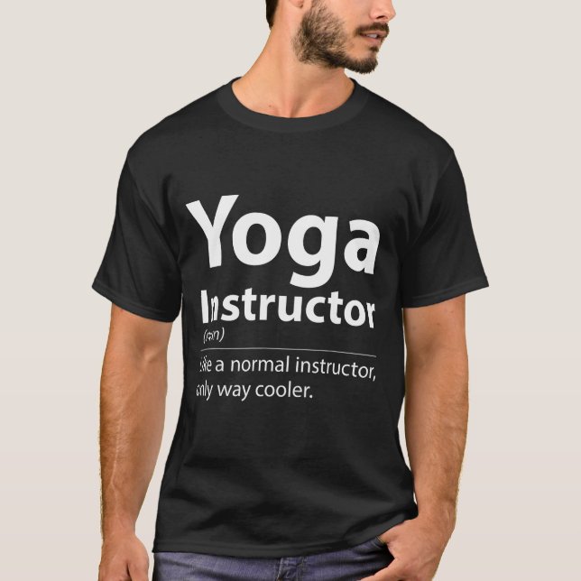 Camiseta Cool Yoga Instructor Definition Funny Yoga Lover  (Anverso)