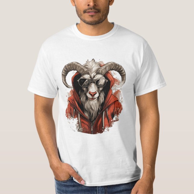 Camiseta coole Ziege mit Sonnenbrille (Anverso)