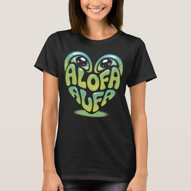Camiseta Cooles Frosch Shirt mit tropischem Vibe – ALOFA (Anverso)