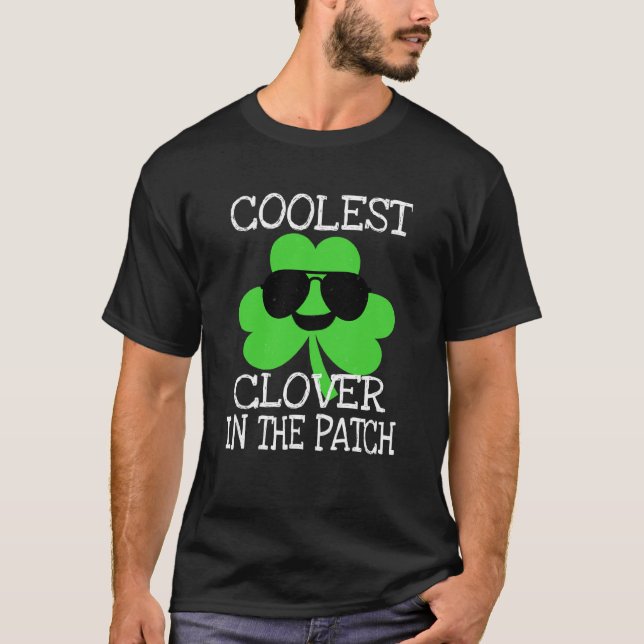 Camiseta Coolest C In The Patch St Patricks Day Kids Boys G (Anverso)