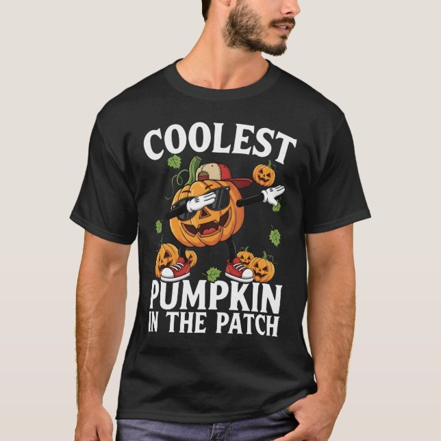 Camiseta Coolest Dabbing Pumpkin in The Patch Halloween (Anverso)