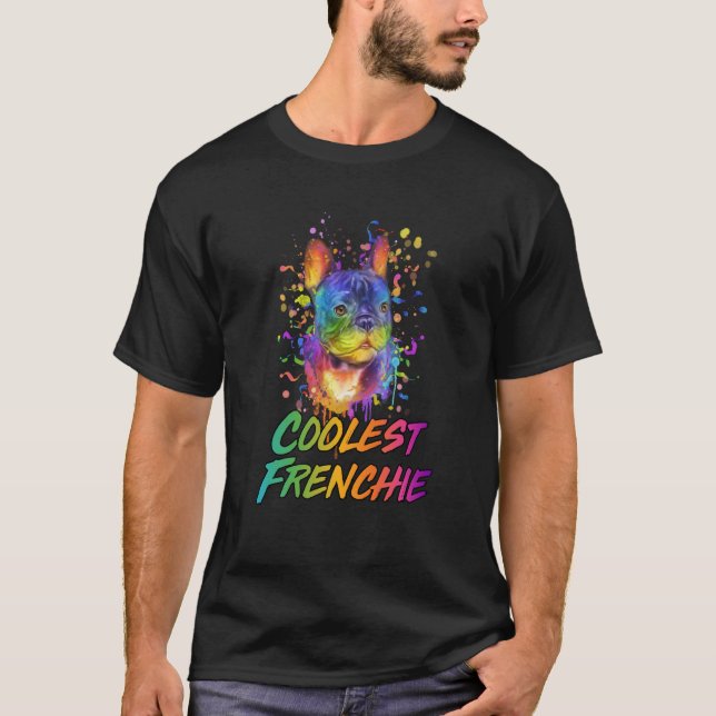 Camiseta Coolest Frenchie French Bulldog Humor Frenchie Dog (Anverso)