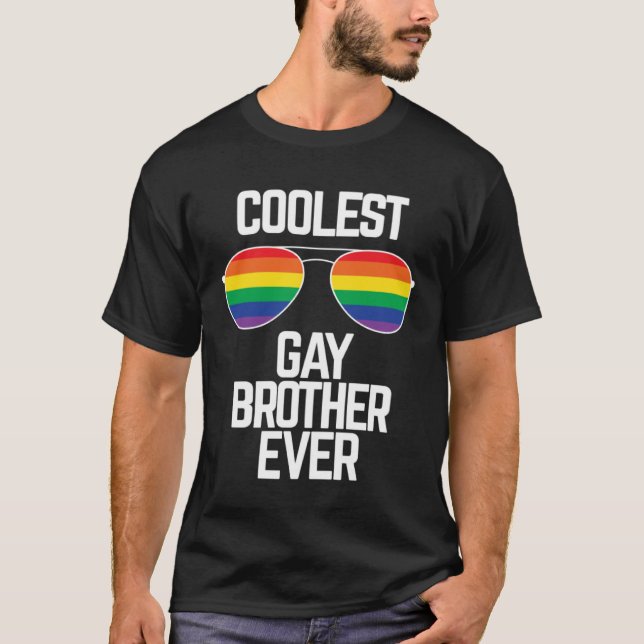 Camiseta Coolest Gay Brother Ever  Gay Pride (Anverso)