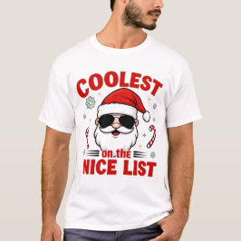 Camiseta Coolest Grandpa on the Nice List | Modern Holiday
