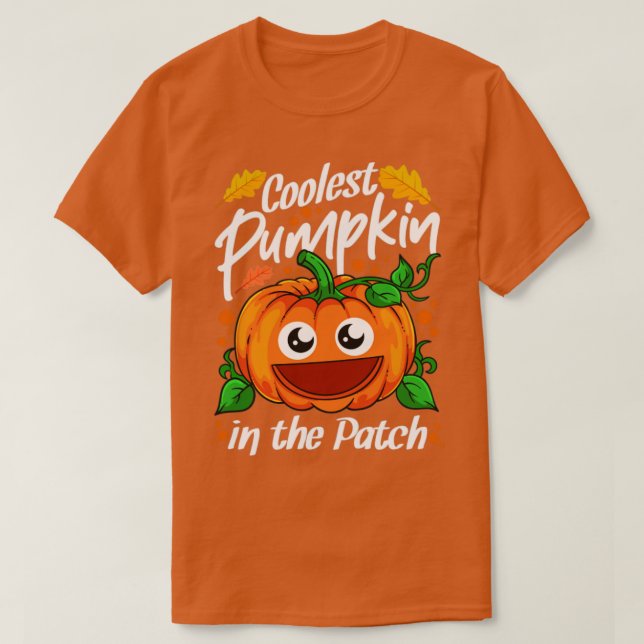 Camiseta Coolest Pumpkin In The Patch Halloween5 (Diseño del anverso)