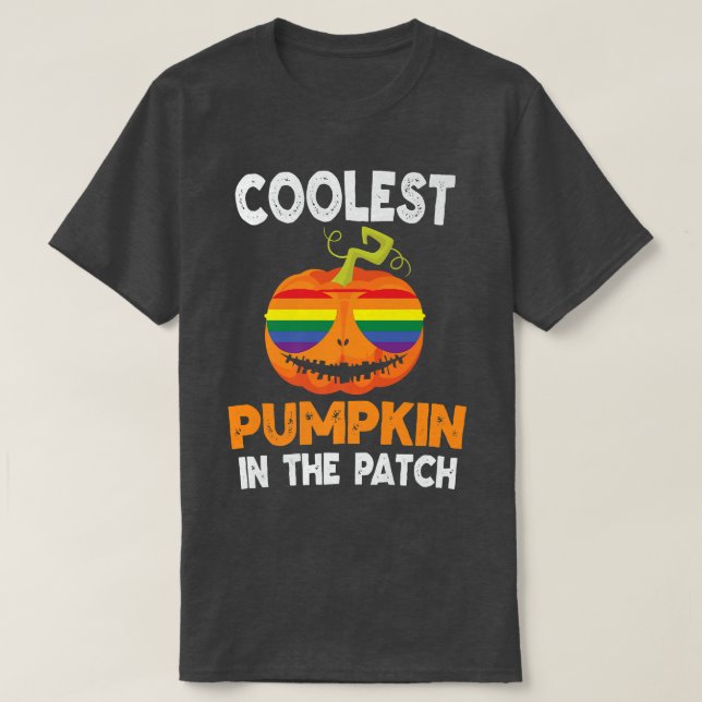 Camiseta Coolest Pumpkin In The Patch Halloween Rainbow Gla (Diseño del anverso)