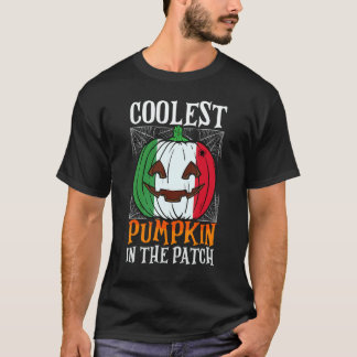 Camiseta Coolest Pumpkin In The Patch Italian Flag Jack Ou2