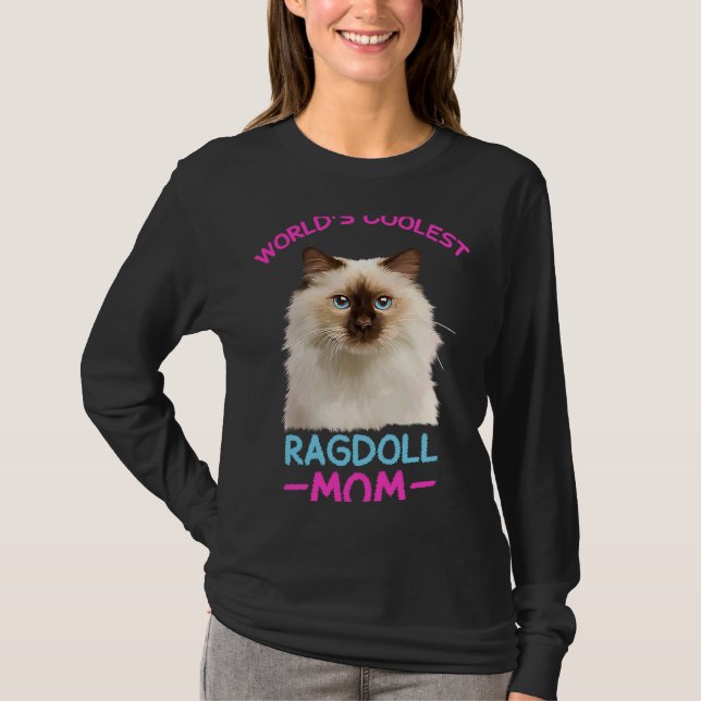 Camiseta Coolest Ragdoll Mom Mama Cat (Anverso)