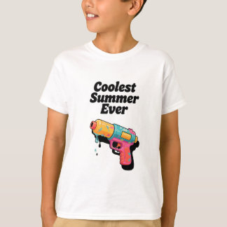 Camiseta Coolest Summer Ever - Retro Neon Water Gun Sarcasm