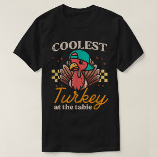 Camiseta Coolest Turkey At The Table Funny Kids Shirt