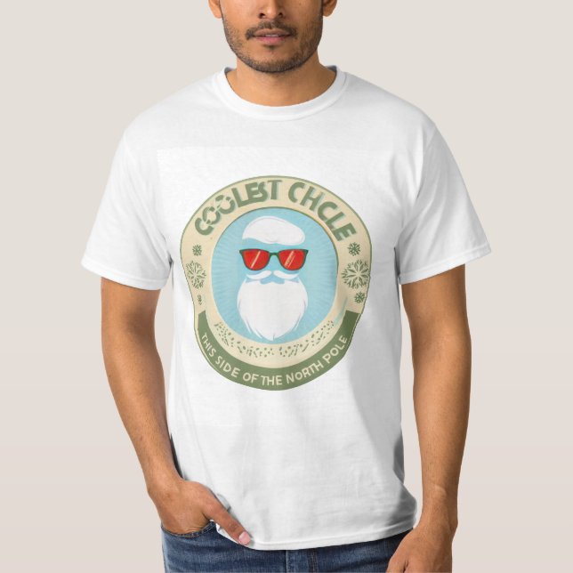 Camiseta Coolest Uncle This Side of the North Pole | Retro  (Anverso)