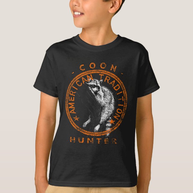 Camiseta Coon Hunter American Patriotic Raccoon Hunting Tra (Anverso)