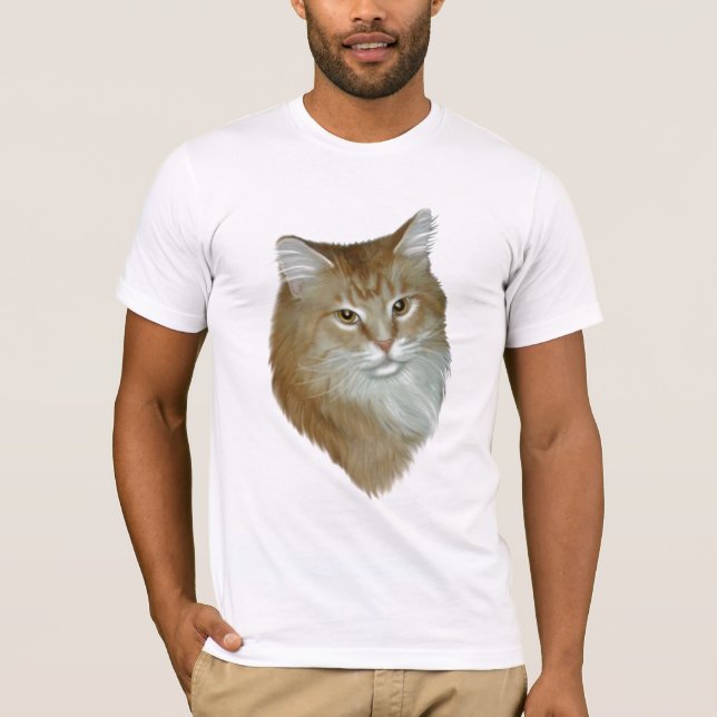 Camiseta Coon rojo de Maine del Tabby (Anverso)