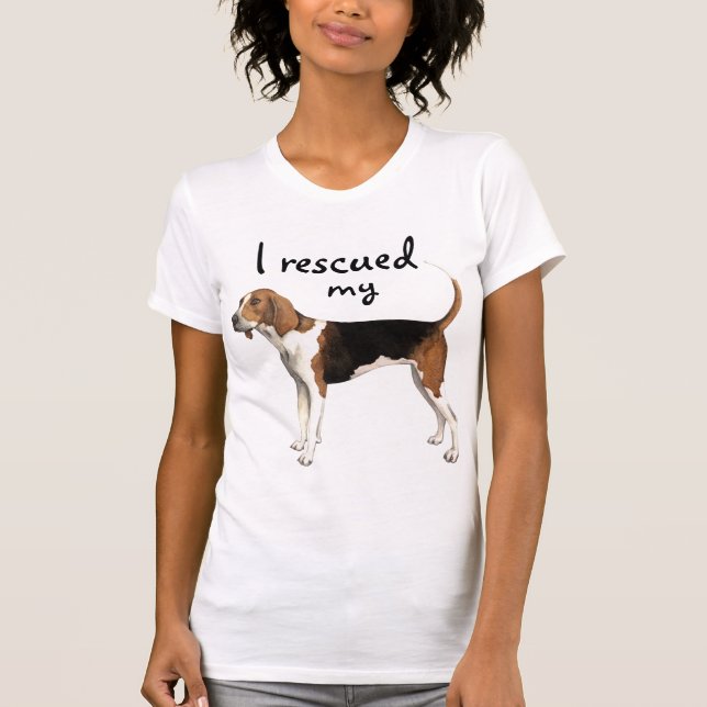 Camiseta Coonhound del caminante de Treeing del rescate (Anverso)