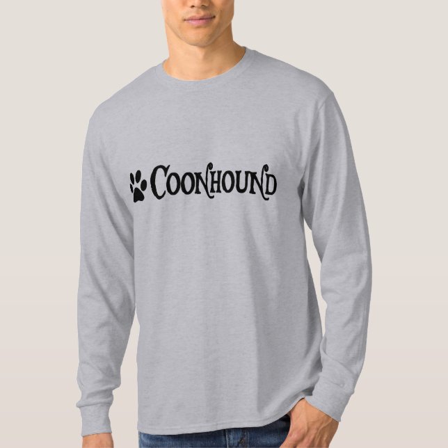 Camiseta Coonhound (estilo del pirata con el pawprint) (Anverso)