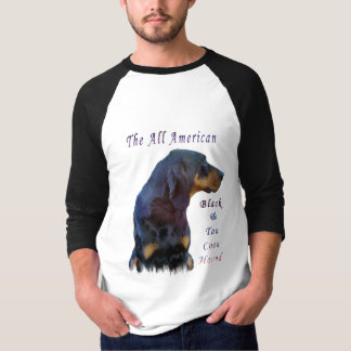 Camiseta Coonhound negro y del moreno