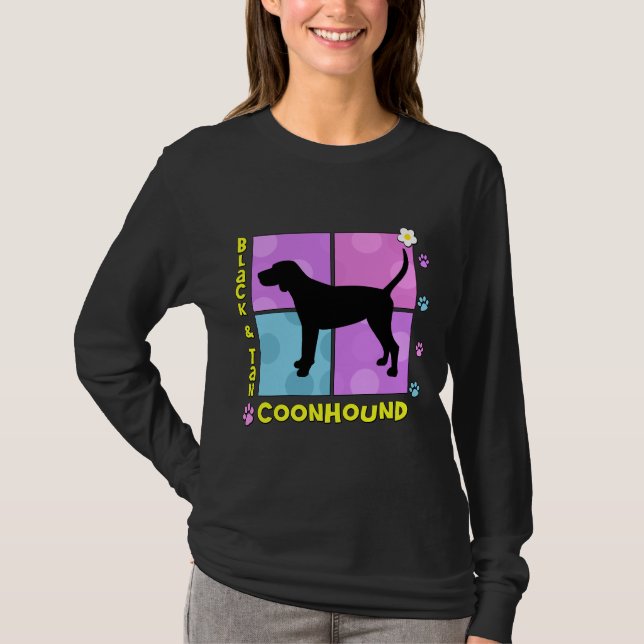 Camiseta Coonhound negro y del moreno maravilloso (Anverso)