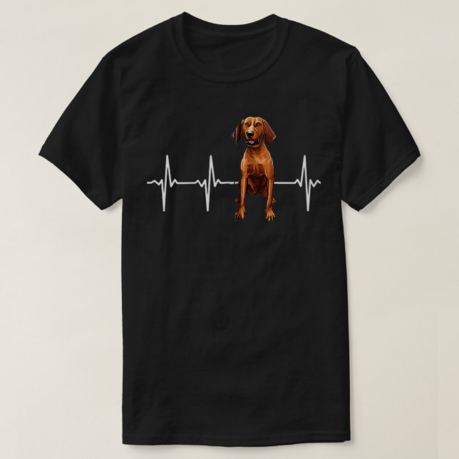 Camiseta Coonhound Redbone Heartbeat Dog Lover Zip (Diseño del anverso)