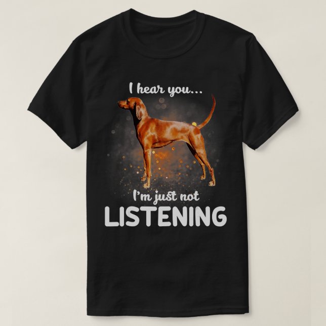 Camiseta Coonhound Redbone te oigo no escuchar (Diseño del anverso)