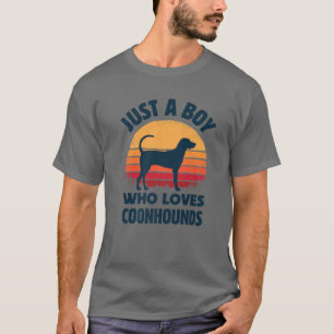 Camiseta Coonhound Sólo Un Niño Que Ama A Los Perros Hombre