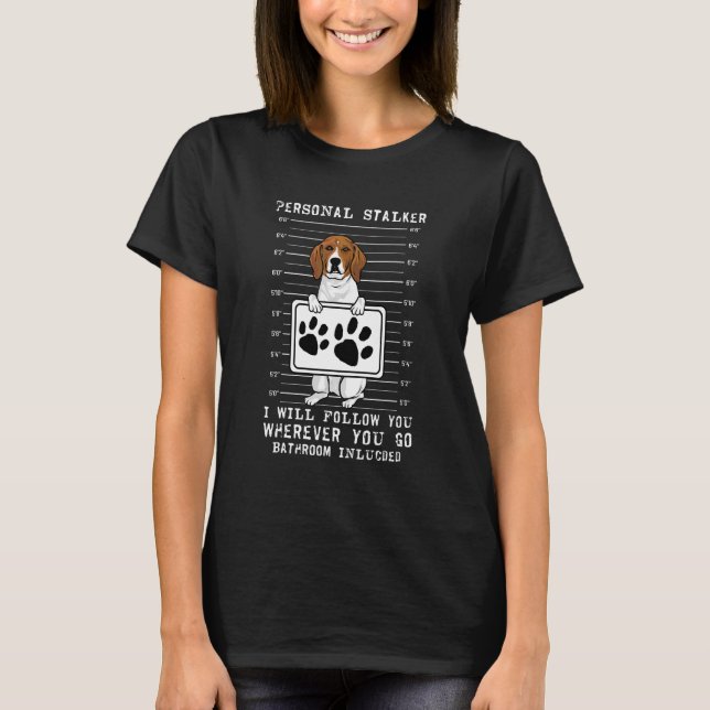 Camiseta Coonhound Walker Treeing Perseguidor Personal (Anverso)