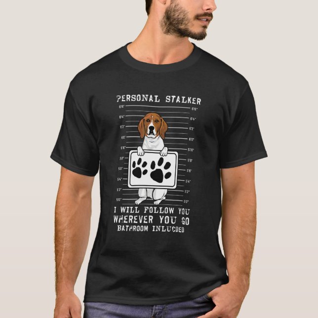 Camiseta Coonhound Walker Treeing Personal Stalker (Anverso)