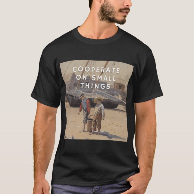 Camiseta Cooperar en pequeñas cosas (Anverso)
