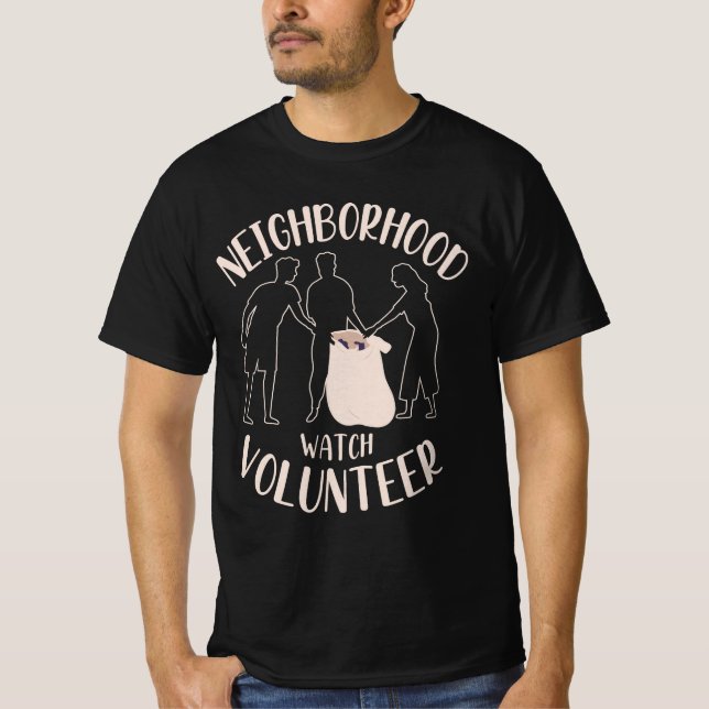 Camiseta Coor voluntario de vigilancia de vecindad divertid (Anverso)