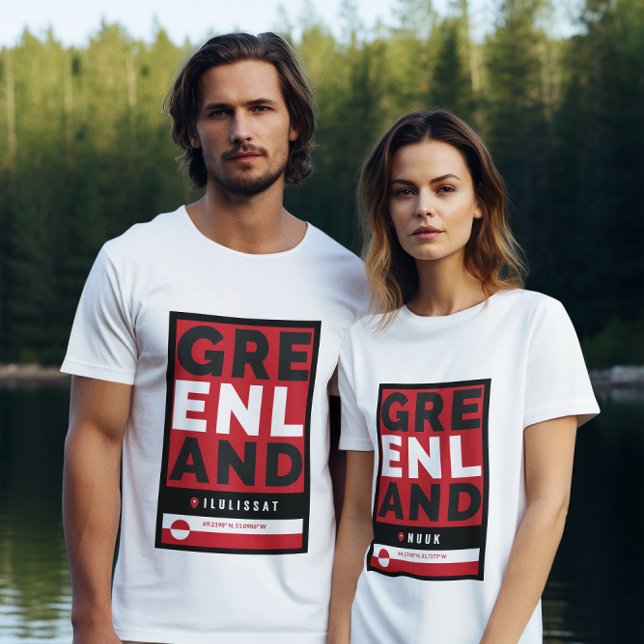 Camiseta Coordenada de destino del Ártico de Ilulissat de G (Subido por el creador)